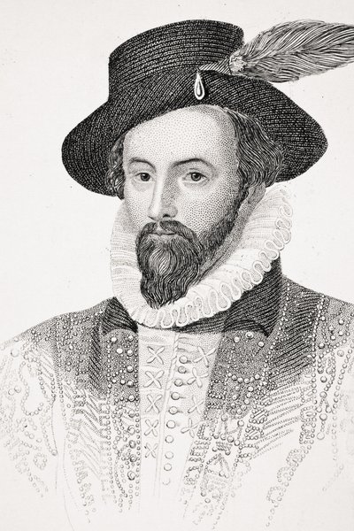 Sir Walter Raleigh, illustratie uit 